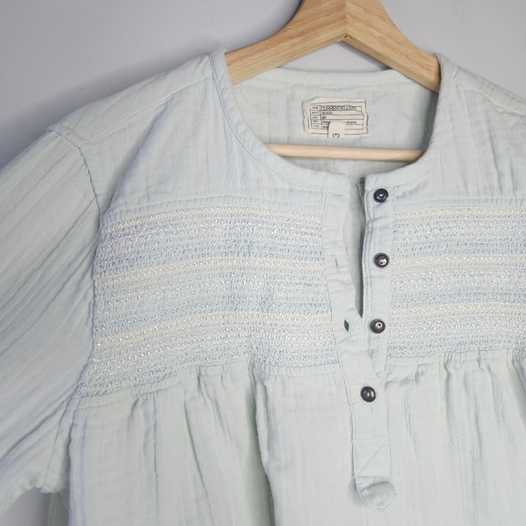 Current Elliott The Retreat Cotton Henley Top size 3 - Picture 4 of 9